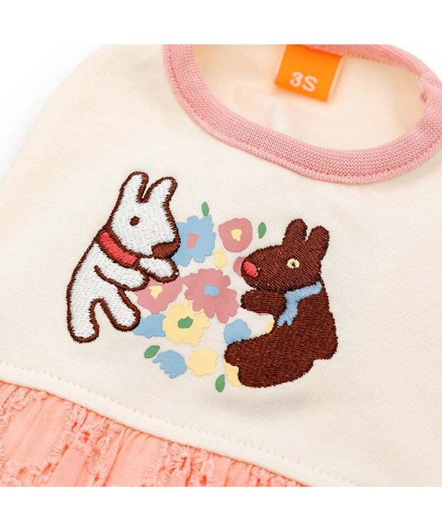 PET PARADISE リサとガスパール 刺繍 レース ワンピース 小型犬 ピンク