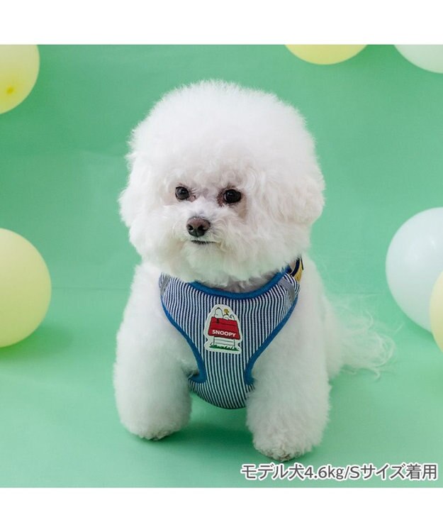 PET PARADISE スヌーピー ウッドストック マスコット付き ハーネス Ｓ 小型犬 ネイビー×ホワイト