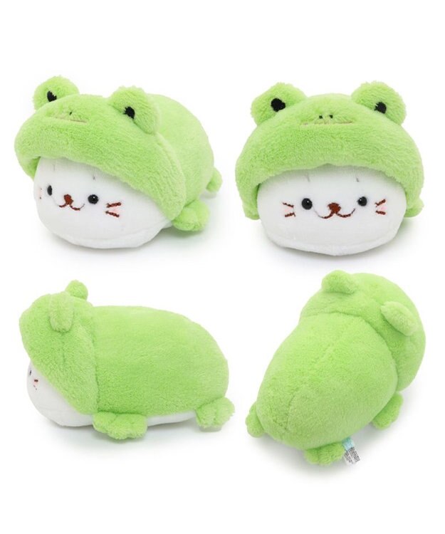 Mother garden しろたん ちびマスコット16ｃｍ 単品 《らっこいぬ / らむね / ゴマフアザラシ / サメ / カエル》 カエル
