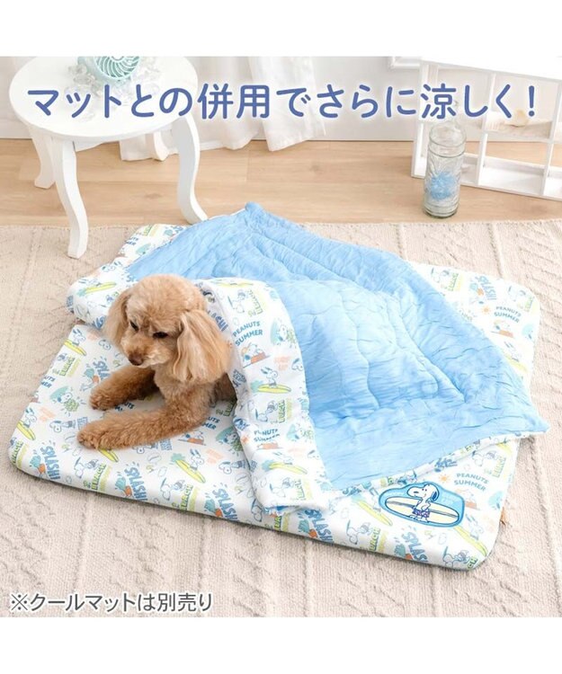 PET PARADISE スヌーピー もちっと クール ブランケット 《サーフ柄》 -