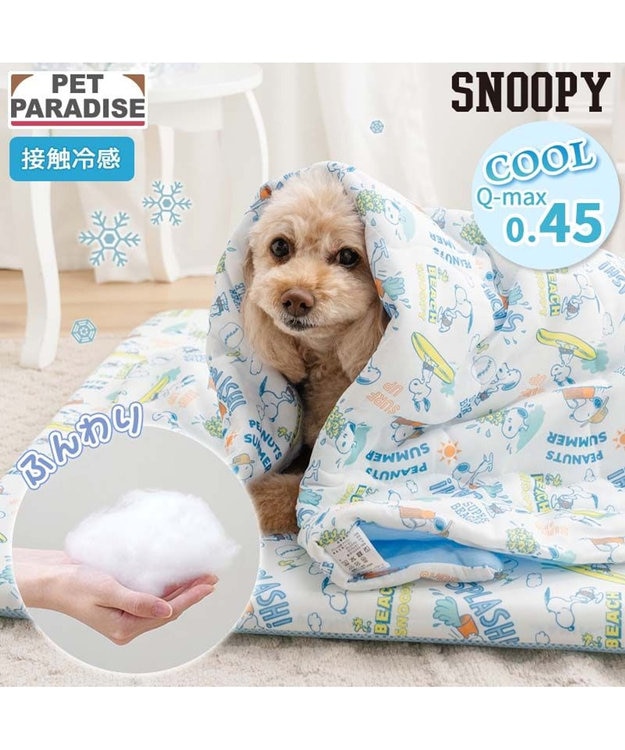 PET PARADISE スヌーピー もちっと クール ブランケット 《サーフ柄》 -