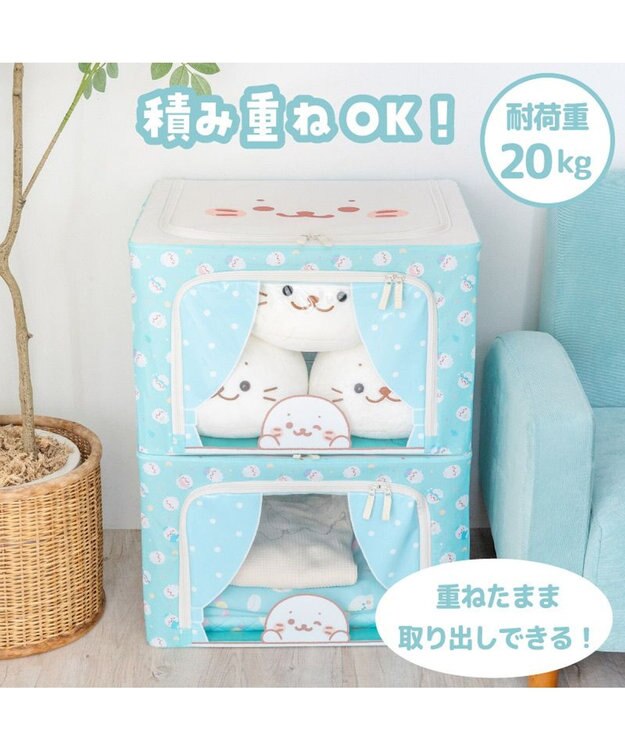 Mother garden しろたん 収納ケース 《ぽてぽて柄》 ぽてぽて柄