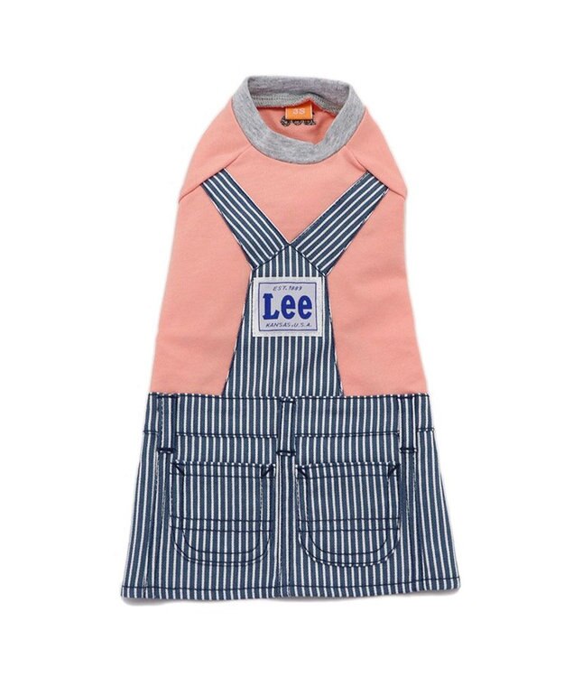 PET PARADISE 犬の服 犬 服 秋冬 Ｌｅｅ スカート つなぎ 【小型犬】 ヒッコリー ピンク（淡）