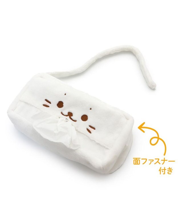 Mother garden しろたん 顔ぼん ティッシュカバー 置き型/吊り下げ 【単品】 吊り下げ