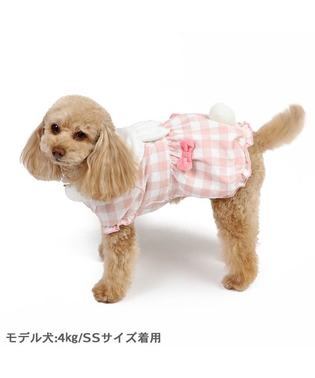 PET PARADISE ペットパラダイス うさぎ バルーン ワンピース 《チェック柄》 小型犬 チェック柄