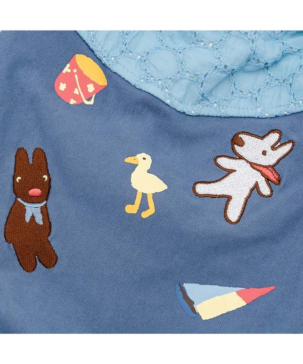 PET PARADISE リサとガスパール 刺繍レース オーバーオール 小型犬 ブルー
