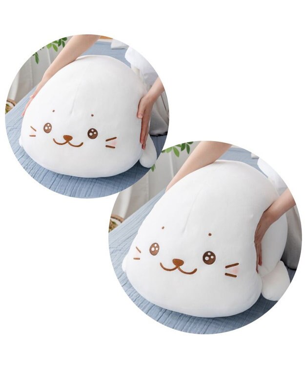 Mother garden しろたん 公式 うるうるふわもち抱き枕 85cm 記念ステッカープレゼント ネット店限定 －