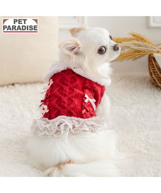 PET PARADISE ディズニー ミニーマウス リボンニット 小型犬 レッド