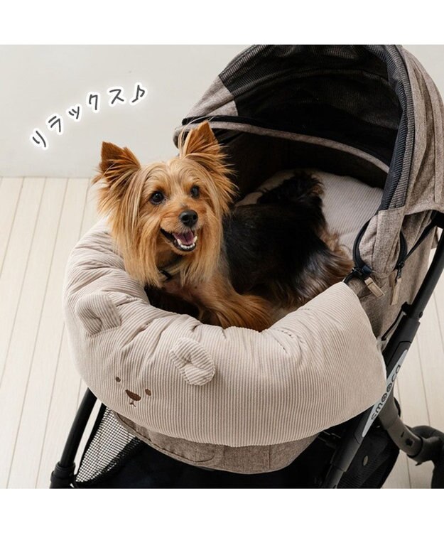 PET PARADISE ペットパラダイス くまちゃん カート用 クッション 《コーデュロイ》 ベージュ