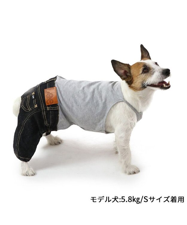 PET PARADISE Ｌｅｅ キャミソール ブラック デニム  パンツつなぎ 【小型犬】 ブラック