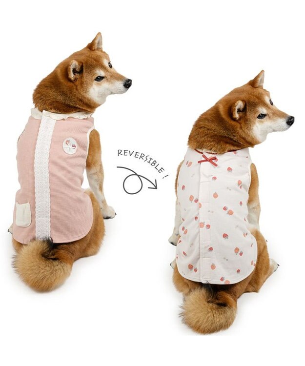PET PARADISE ペットパラダイス やさしい ベスト 《花苺》 中型犬 大型犬 ピンク