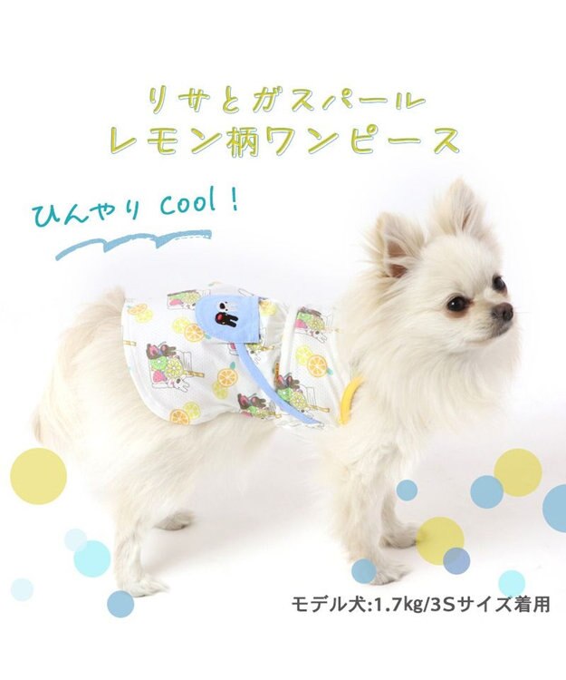 PET PARADISE  リサとガスパール ワンピース レモン柄【小型犬】 白~オフホワイト