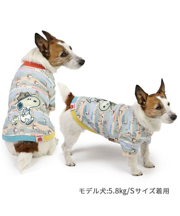 PET PARADISE スヌーピー トレーナー《キャンプ柄》 小型犬 カーキ
