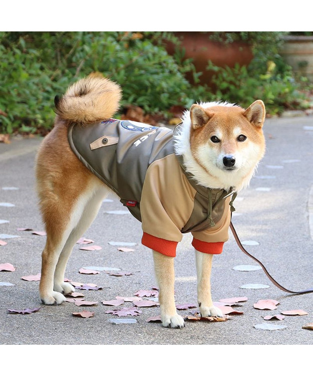 PET PARADISE スヌーピー 遠赤外線 コート 《カーキー》 中型犬 大型犬 カーキ