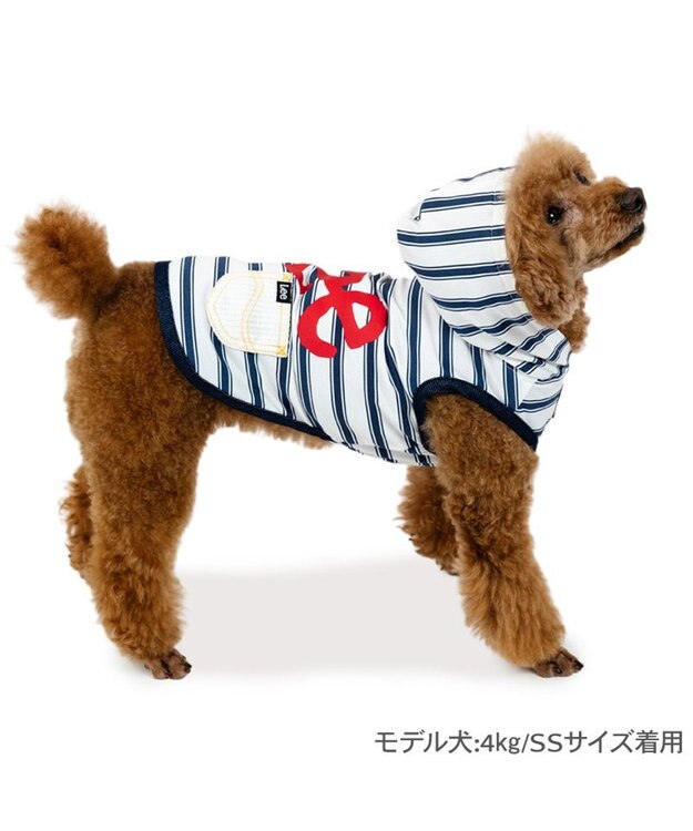 PET PARADISE Lee タッチワンクール プラス ネオタンクトップ 小型犬 ホワイト×ネイビー