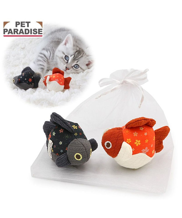 PET PARADISE ペットパラダイス 猫 和金魚ツインズ ボール レッド