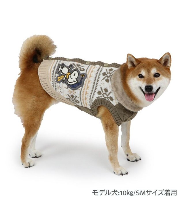 PET PARADISE スヌーピー スケート ニット 《 ホワイト》 中型犬 大型犬 ホワイト