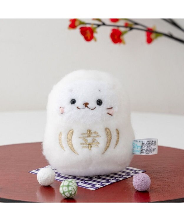 Mother garden しろたん  幸だるま マスコット 《白色》 単品 白色