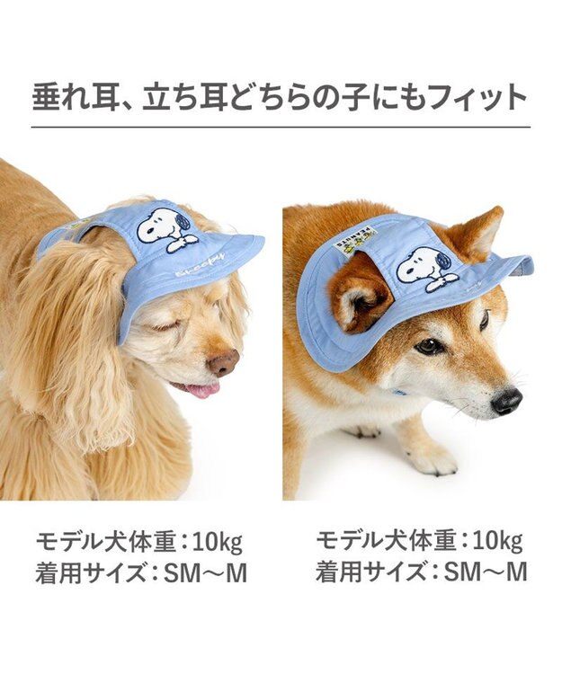 PET PARADISE スヌーピー　接触冷感 ハット ＳＭ～Ｍ/Ｌ 中型犬 大型犬 ブルー