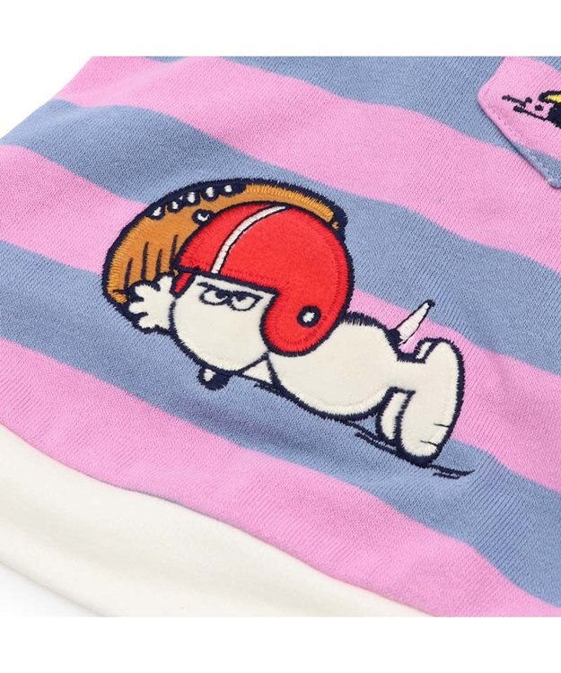PET PARADISE スヌーピー ラガーシャツ 中型犬 大型犬 グレー×ピンク