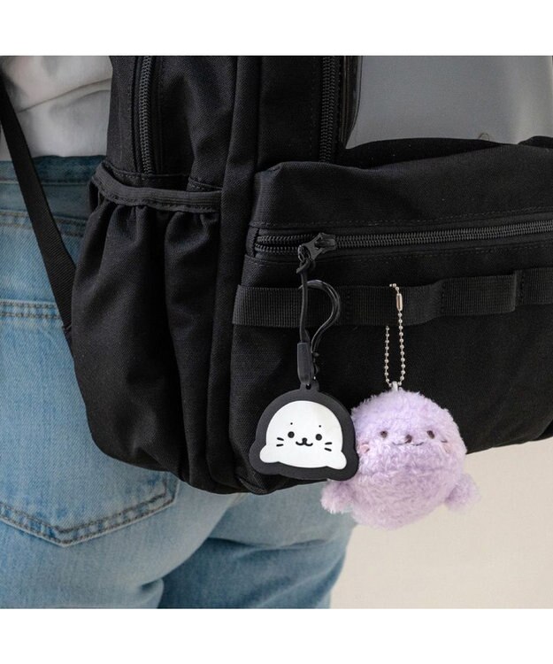 Mother garden しろたん ふわふわキーホルダー 《紫》 単品 パープル