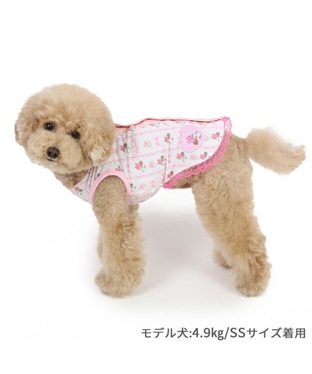 PET PARADISE ディズニー ミニーマウス 接触冷感背中開き タンクトップ 《レース柄》 小型犬 レース柄