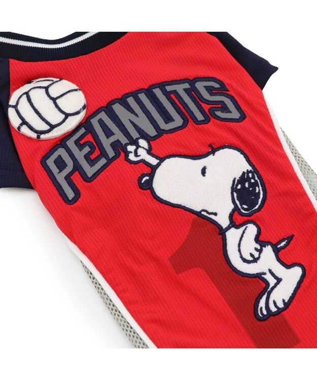 PET PARADISE スヌーピー バレーボール Tシャツ 接触冷感《レッド》 小型犬 レッド