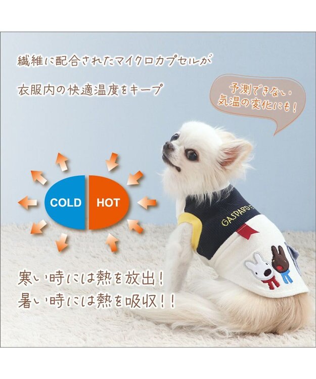 PET PARADISE リサとガスパール サーモキープ 切替 Tシャツ 小型犬 ホワイト