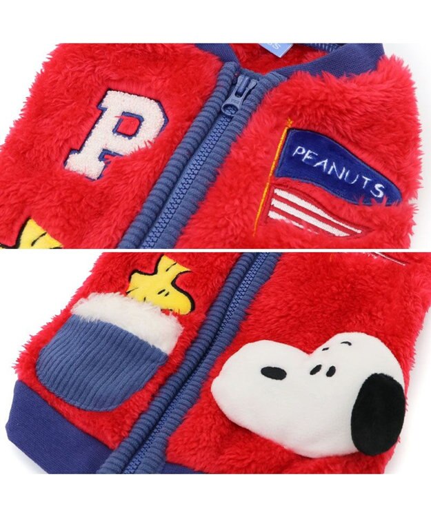 PET PARADISE スヌーピー なかよし ジップベスト 中型犬 レッド