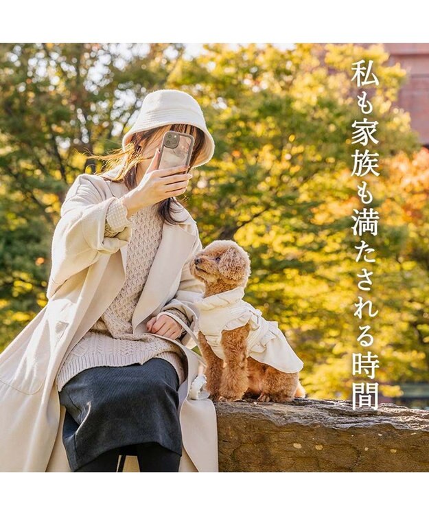 PET PARADISE ペットパラダイス アウターハーネス フリル 小型犬 ベージュ