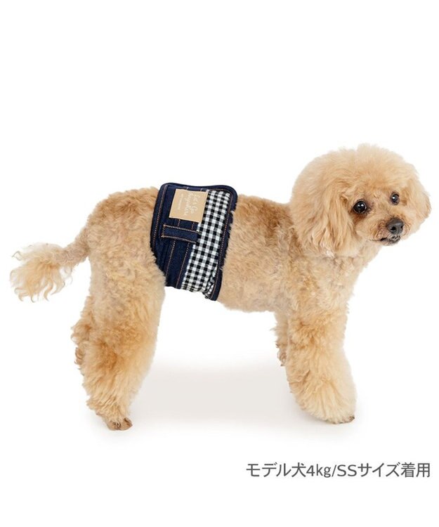 PET PARADISE ペットパラダイス デニム風 マナーベルト 小型犬 ネイビー