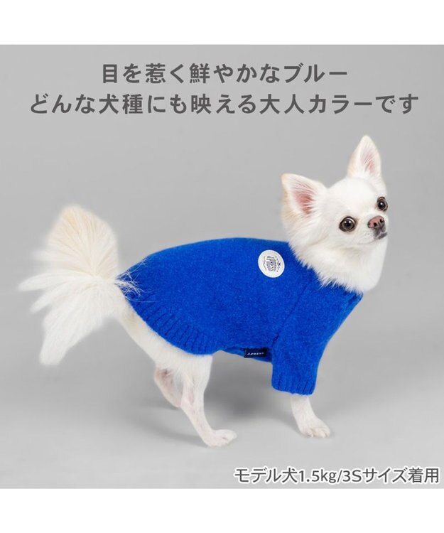 PET PARADISE J.PRESS シャギー風ニット 《ブルー》 小型犬 ブルー