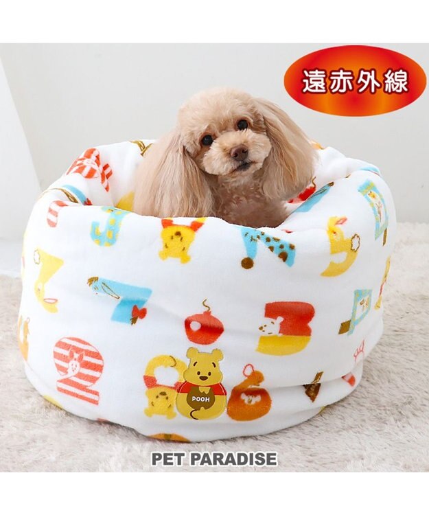 PET PARADISE ディズニー くまのプーさん 筒型寝袋 遠赤外線 《数字柄》 42×70cm 数字柄