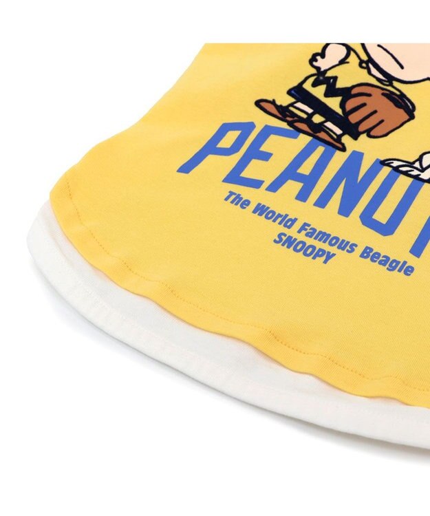PET PARADISE スヌーピー Tシャツ 《ファインプレー柄》 黄色 小型犬 ファインプレー柄