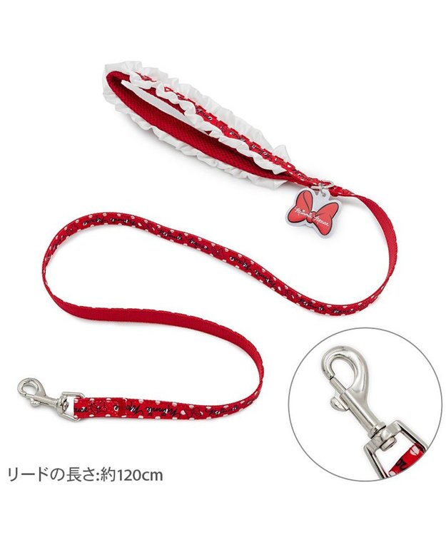 PET PARADISE ディズニー ミニーマウス 新ドット柄リード ＳＳ～Ｓ レッド