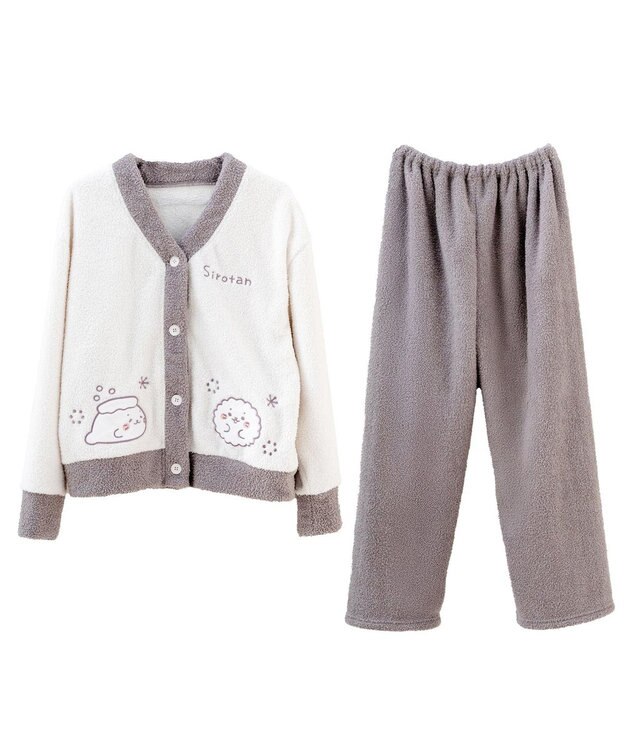 Mother garden しろたん モコモコ ルームウェア 　S　M ホワイト×グレー