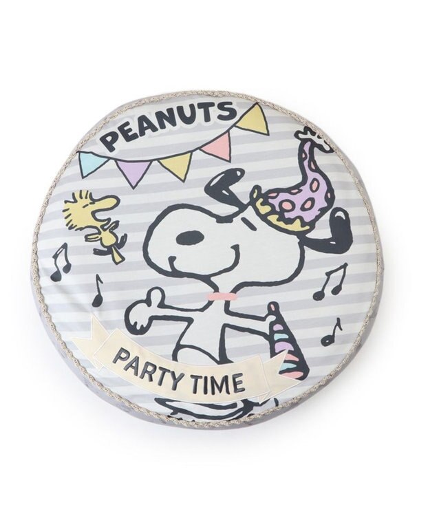 PET PARADISE ≪数量限定 スヌーピーお誕生日≫ スヌーピー 丸形クッション 《パーティー柄》 パーティー柄