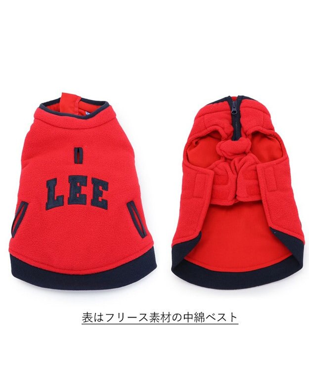 PET PARADISE 犬 服 秋冬 フリース Ｌｅｅ 綿入り ベスト 【小型犬】 赤