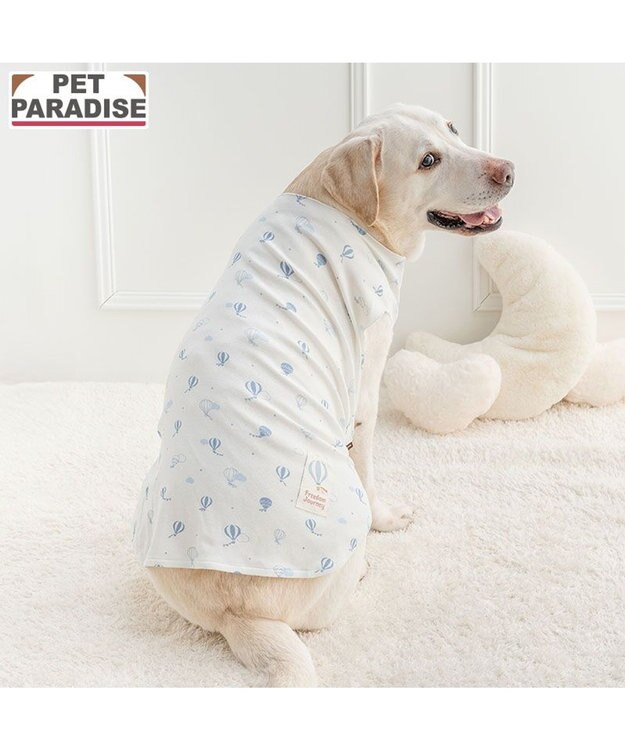 PET PARADISE ペットパラダイス やさしい タンクトップ 《気球柄》 中型犬 大型犬 ホワイト×ブルー