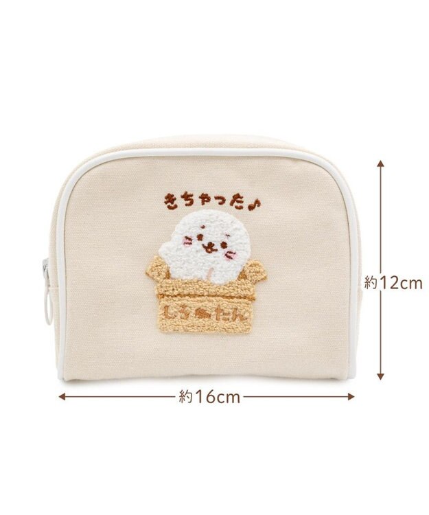 Mother garden しろたん ネット店限定 サガラ刺繍 ポーチ キナリ