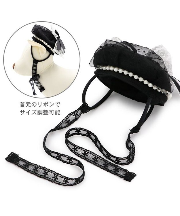 PET PARADISE cherircouture ベレー帽 ４Ｓ～３Ｓ / ＳＳ～Ｓ ブラック
