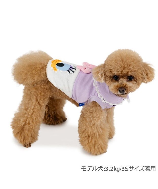 PET PARADISE ディズニー デイジーダック 顔 ふわ トレーナー 小型犬 パープル