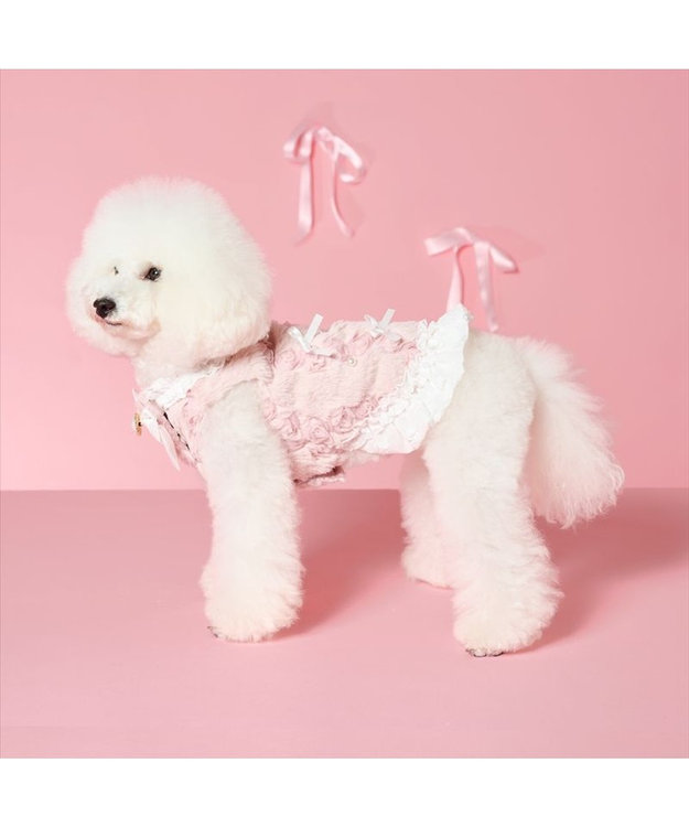 PET PARADISE cherircouture パールリボン ベスト 《ピンク》 小型犬 ピンク