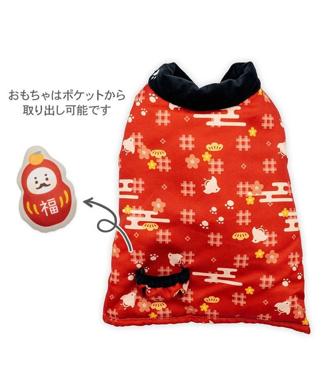 PET PARADISE ペットパラダイス 半纏《千鳥柄》 中型犬 大型犬 レッド