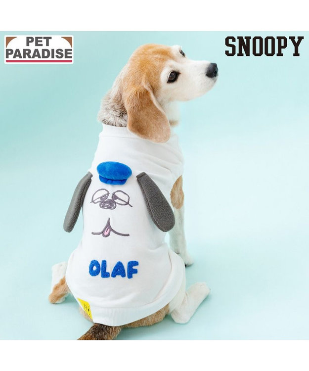 PET PARADISE スヌーピー オラフ 顔ボン トレーナー 中型犬 大型犬 ホワイト