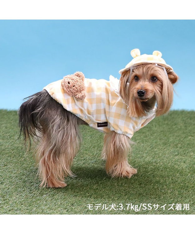 PET PARADISE ペットパラダイスなりきり くまちゃん 園児服 《チェック柄》 小型犬 チェック柄