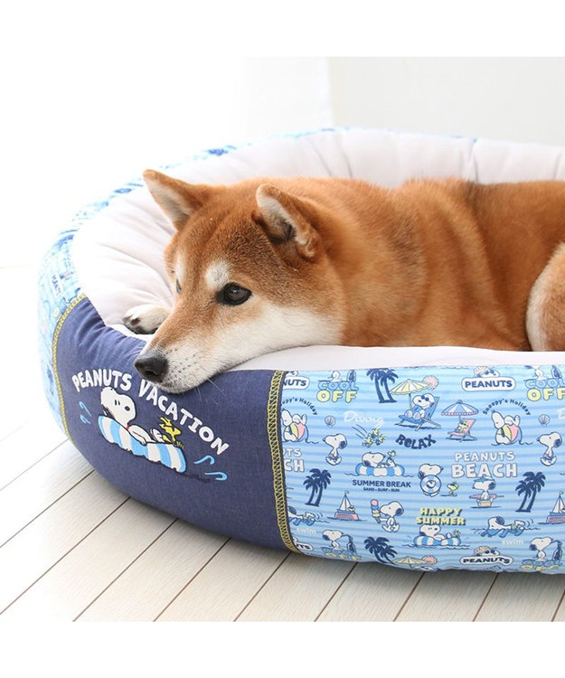 PET PARADISE スヌーピー クールカドラー 丸型 《バケーション柄》 中型犬 大型犬  L バケーション柄