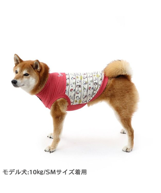 PET PARADISE スヌーピー パッチ付き タンクトップ 《レッド》【中型犬】 レッド