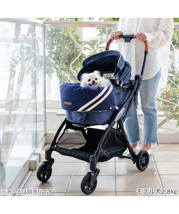 PET PARADISE ペットパラダイス  カート用 クッション ライン ネイビー