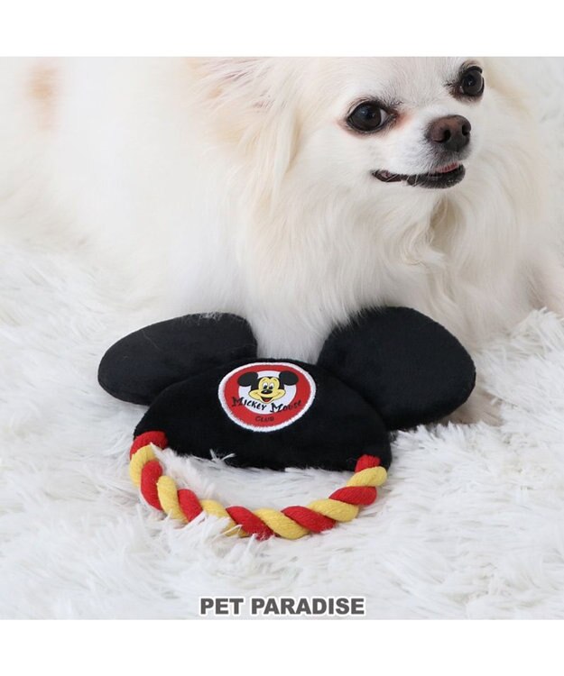PET PARADISE ディズニー ミッキーマウス ロープ おもちゃ 《クラブ》 黒